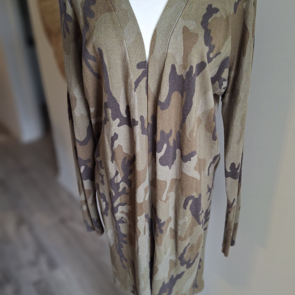 Sanctuary Womens Camouflage Long Cardigan